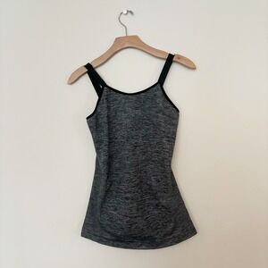 Ready To Go Camisole Women OS Plus Gray Adjustable Straps Tank Top Workout Gym